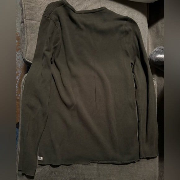 Polo Jeans, olive green button up long sleeved shirt, SIZE LARGE - Picture 3 of 5